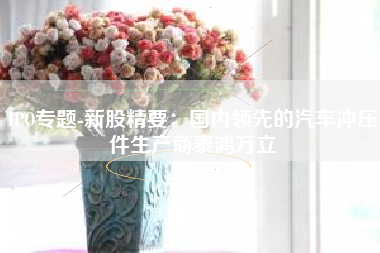 IPO专题-新股精要：国内领先的汽车冲压件生产商泰鸿万立