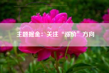 主题掘金：关注“涨价”方向