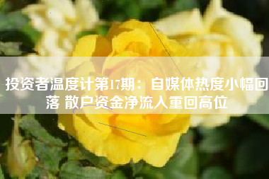 投资者温度计第17期：自媒体热度小幅回落 散户资金净流入重回高位