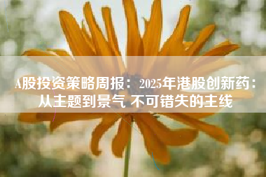 A股投资策略周报：2025年港股创新药：从主题到景气 不可错失的主线