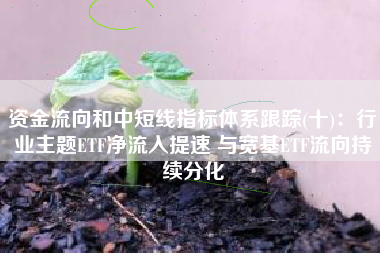 资金流向和中短线指标体系跟踪(十)：行业主题ETF净流入提速 与宽基ETF流向持续分化