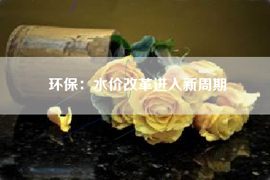 环保：水价改革进入新周期