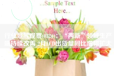 行业景气观察(0326)：“两新”领域生产端持续改善 2月LCD出货量同比增幅扩大