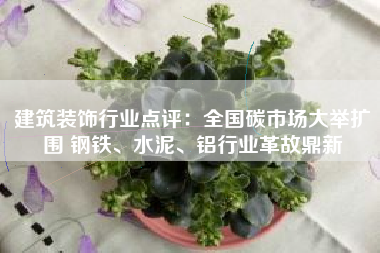 建筑装饰行业点评：全国碳市场大举扩围 钢铁、水泥、铝行业革故鼎新