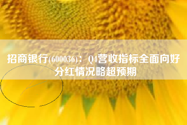 招商银行(600036)：Q4营收指标全面向好 分红情况略超预期