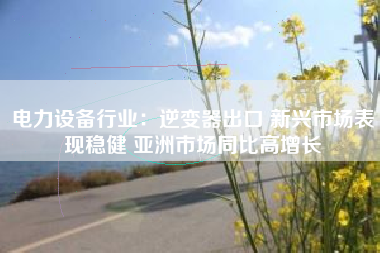 电力设备行业：逆变器出口 新兴市场表现稳健 亚洲市场同比高增长