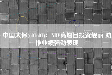 中国太保(601601)：NBV高增且投资靓丽 助推业绩强劲表现