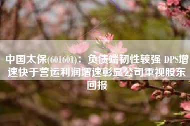 中国太保(601601)：负债端韧性较强 DPS增速快于营运利润增速彰显公司重视股东回报