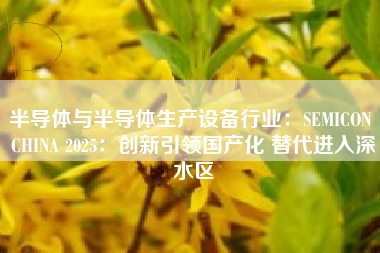 半导体与半导体生产设备行业：SEMICON CHINA 2025：创新引领国产化 替代进入深水区