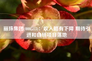 丽珠集团(000513)：收入略有下降 期待引进和自研项目落地