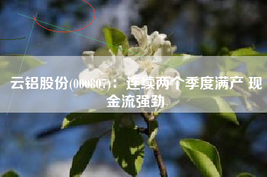 云铝股份(000807)：连续两个季度满产 现金流强劲