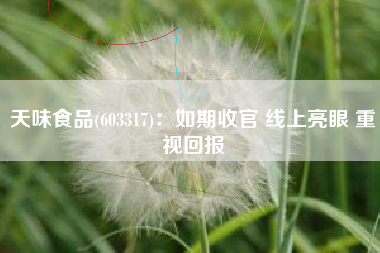 天味食品(603317)：如期收官 线上亮眼 重视回报