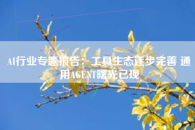 AI行业专题报告：工具生态逐步完善 通用AGENT曙光已现