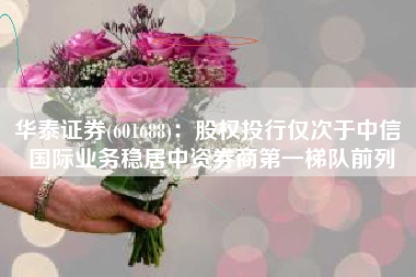 华泰证券(601688)：股权投行仅次于中信 国际业务稳居中资券商第一梯队前列