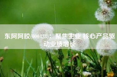 东阿阿胶(000423)：聚焦主业 核心产品驱动业绩增长