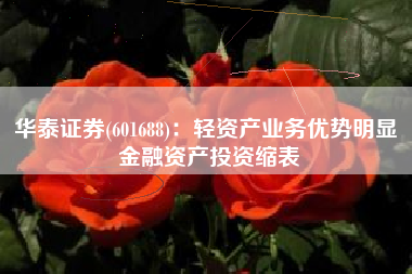 华泰证券(601688)：轻资产业务优势明显 金融资产投资缩表