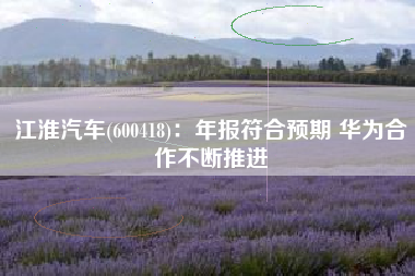 江淮汽车(600418)：年报符合预期 华为合作不断推进