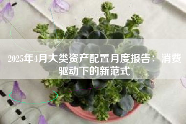 2025年4月大类资产配置月度报告：消费驱动下的新范式