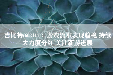 吉比特(603444)：游戏流水表现趋稳 持续大力度分红 关注新游进展