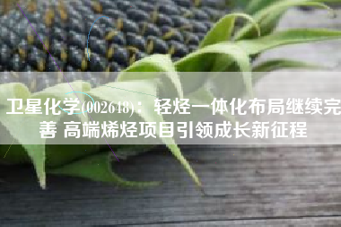 卫星化学(002648)：轻烃一体化布局继续完善 高端烯烃项目引领成长新征程