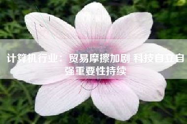 计算机行业：贸易摩擦加剧 科技自立自强重要性持续