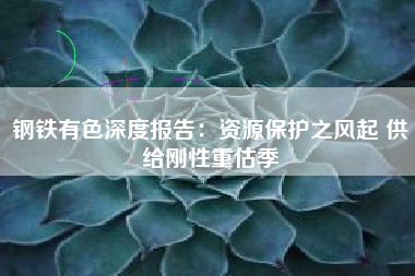 钢铁有色深度报告：资源保护之风起 供给刚性重估季