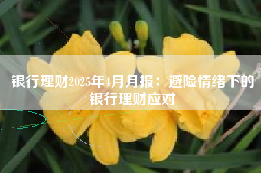 银行理财2025年4月月报：避险情绪下的银行理财应对