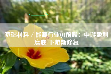 基础材料／能源行业Q1前瞻：中游盈利磨底 下游渐修复