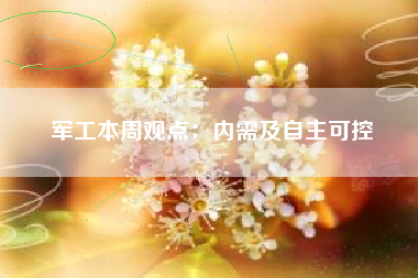 军工本周观点：内需及自主可控