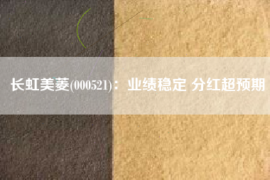 长虹美菱(000521)：业绩稳定 分红超预期