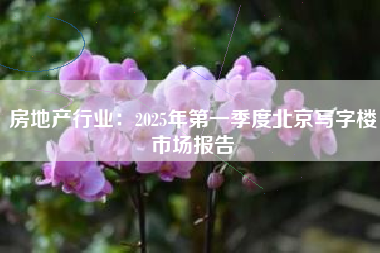 房地产行业:2025年第一季度北京写字楼市场报告 房地产行业:2025年第一季度北京写字楼市场报告