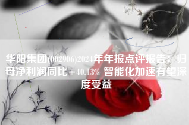 华阳集团(002906)2024年年报点评报告：归母净利润同比+40.13% 智能化加速有望深度受益