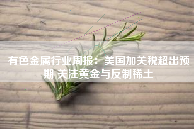 有色金属行业周报：美国加关税超出预期 关注黄金与反制稀土