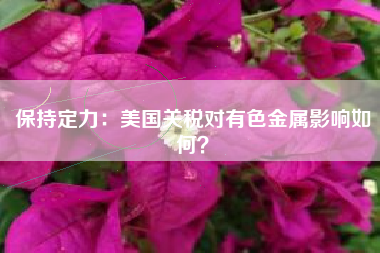 保持定力：美国关税对有色金属影响如何？
