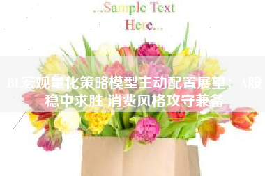BL宏观量化策略模型主动配置展望：A股稳中求胜 消费风格攻守兼备