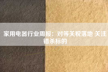 家用电器行业周报：对等关税落地 关注错杀标的
