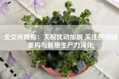 北交所周报：关税扰动加剧 关注供应链重构与新质生产力深化