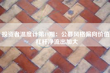 投资者温度计第19期：公募风格偏向价值 杠杆净流出加大
