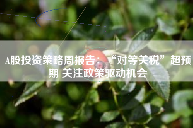 A股投资策略周报告：“对等关税”超预期 关注政策驱动机会