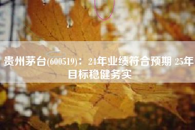 贵州茅台(600519)：24年业绩符合预期 25年目标稳健务实