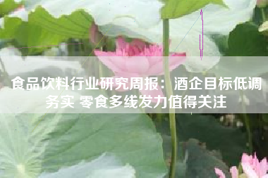 食品饮料行业研究周报：酒企目标低调务实 零食多线发力值得关注