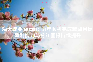 海天味业(603288)：24年顺利完成激励目标 盈利能力与分红回报持续提升