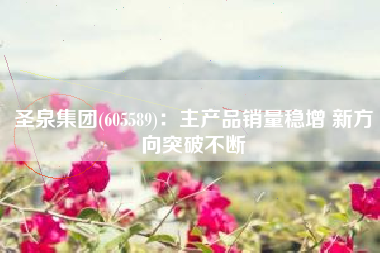 圣泉集团(605589)：主产品销量稳增 新方向突破不断