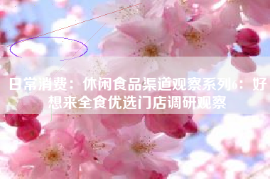 日常消费：休闲食品渠道观察系列6：好想来全食优选门店调研观察