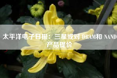 太平洋电子日报：三星或对 DRAM和 NAND产品提价