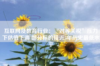 互联网及教育行业：“对等关税”压力下估值下调 部分标的接近5年历史最低水平