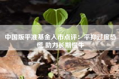 中国版平准基金入市点评：平抑过度恐慌 助力长期慢牛