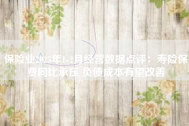 保险业2025年1-2月经营数据点评：寿险保费同比承压 负债成本有望改善