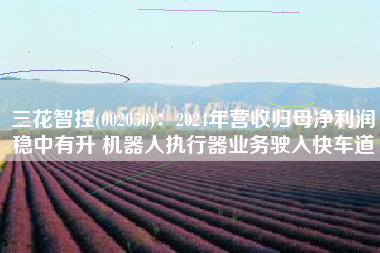 三花智控(002050)：2024年营收归母净利润稳中有升 机器人执行器业务驶入快车道