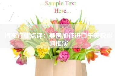 汽车行业点评：美国加征进口车关税影响推演